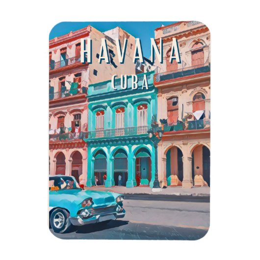 De levendige atmosfeer van La Havana Magneet (Verticaal)