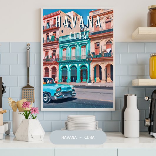 De levendige atmosfeer van La Havana Poster