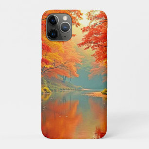 De levendige Autumn Forest River iPhone 11 Pro Hoesje