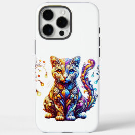 De levendige gloed kat iPhone 16 pro max hoesje