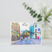 De levendige stad Galway-Ierland Briefkaart (Staand voorkant)