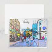 De levendige stad Galway-Ierland Briefkaart (Voorkant / Achterkant)