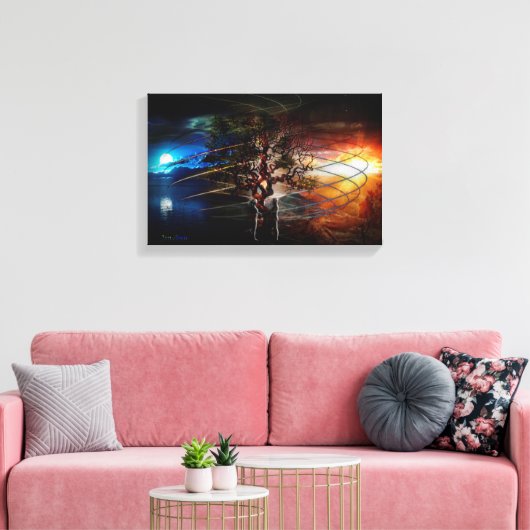 De levensboom canvas afdruk (Insitu (Woonkamer))