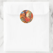 De levensboom ronde sticker (Tas)