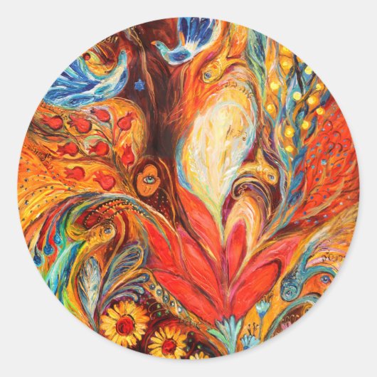 De levensboom ronde sticker (Voorkant)