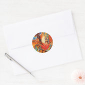 De levensboom ronde sticker (Envelop)