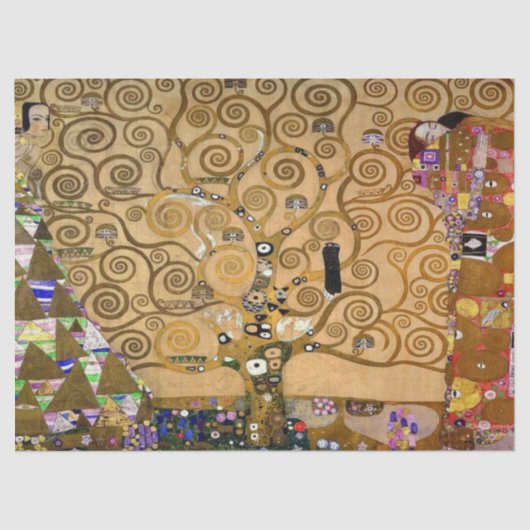 De levensboom van Gustav Klimt Tissuepapier (Voorkant)