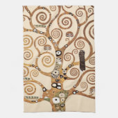 De levensboom van vogel Gustav Klimt Theedoek (Verticaal)