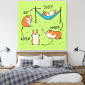 De levenscyclus van een cavia canvas afdruk (Insitu (Slaapkamer))