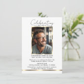 De levensviering Goud Bedankt + GEDICHT Kaart (Staand voorkant)