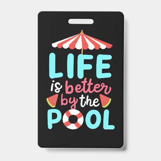 De levenszwemmer is beter voor de pool badge (Voorkant)