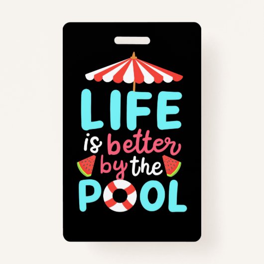 De levenszwemmer is beter voor de pool badge (Voorkant)