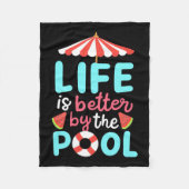 De levenszwemmer is beter voor de pool fleece deken (Voorkant)