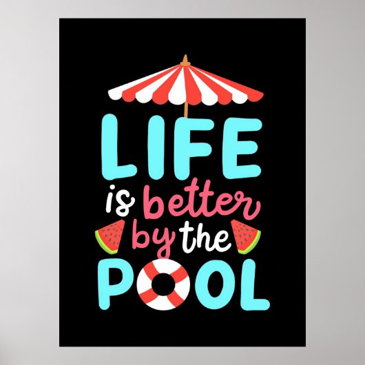 De levenszwemmer is beter voor de pool poster (Voorkant)