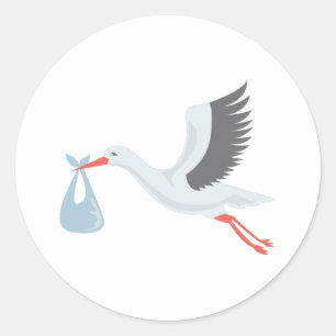 De levering opslaan ronde sticker