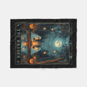 De lezer Bookish Schattige Spooky Ghost Leesboek Fleece Deken (Voorkant (Horizontaal))