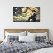 De lezer canvas afdruk (Insitu (Slaapkamer))