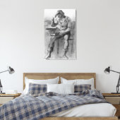 De lezer canvas afdruk (Insitu (Slaapkamer))