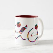 De lezer - Fantasy Books-Mok Tweekleurige Koffiemok (Voorkant rechts)