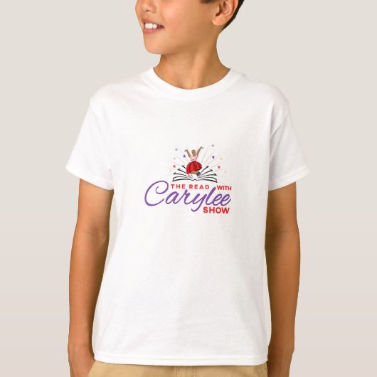 De lezer met T-shirt met caryleenShow (jongens) (Voorkant)