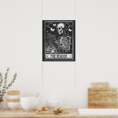 De lezer Skeleton lezen Booklover Halloween Poster (Keuken)