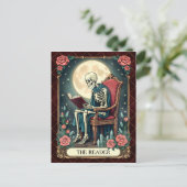 De lezer,  stijl Tarot Kaart Skelet (Staand voorkant)
