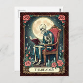 De lezer,  stijl Tarot Kaart Skelet (Voorkant / Achterkant)
