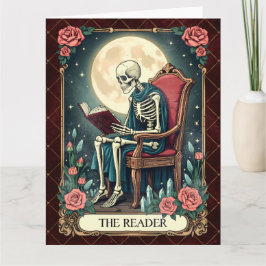 De lezer, stijl Tarot Kaart Skelet