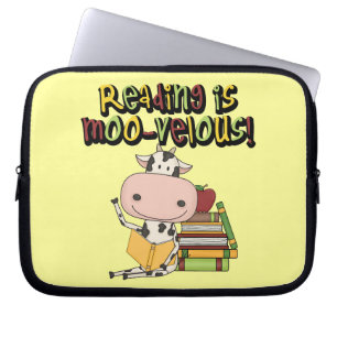 De lezing is moo-Velous Laptop Sleeve