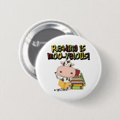De lezing is moo-Velous Ronde Button 5,7 Cm (Voorkant /achterkant)