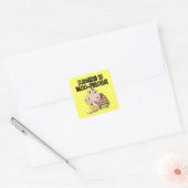 De lezing is moo-Velous Vierkante Sticker (Envelop)