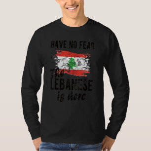 De Libanezen zijn hier de Libanese vlag van Libano T-shirt