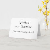 De liberabit-begroet kaarten van Veritas vos (Gele Bloem)