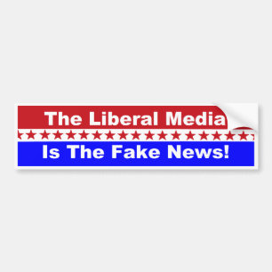 De liberale media is de nepnieuws bumpersticker