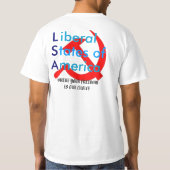 De liberale staten van Amerika T-shirt (Achterkant)