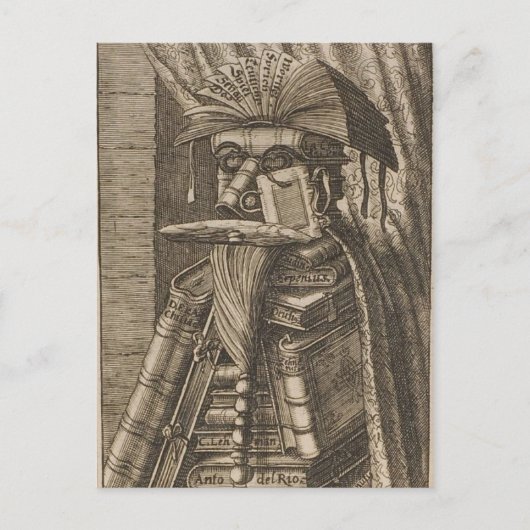 De Librarian Briefkaart (Voorkant)