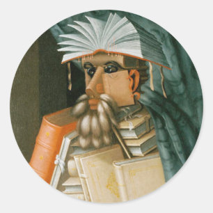 De Librarian Ronde Sticker