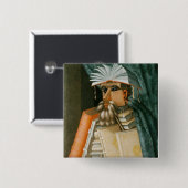 De Librarian Vierkante Button 5,1 Cm (Voorkant /achterkant)