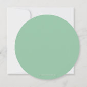 De lichte Groene & Witte  cirkels sparen de Datum Save The Date (Achterkant)