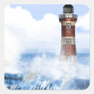 DE LICHTE HUISTOREN WAS KLAAR. VIERKANTE STICKER