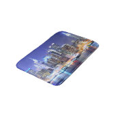 De lichten van de stad bij nacht badmat (Gekanteld)