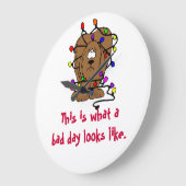 De Lichten van Kerstmis gekscheren de Grappige Grote Klok (Hoek)