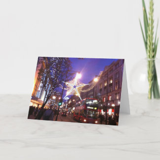 De lichten van Kerstmis in Londen Feestdagen Kaart