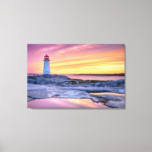De lichthouder   Peggy's Cove Canvas Afdruk