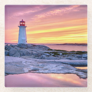 De lichthouder Peggy's Cove Glazen Onderzetter