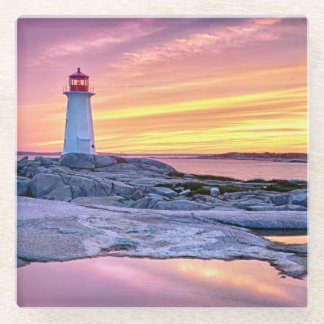 De lichthouder | Peggy's Cove Glazen Onderzetter