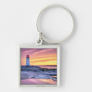 De lichthouder Peggy's Cove Sleutelhanger