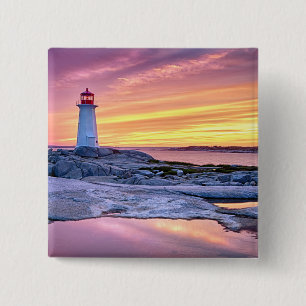 De lichthouder Peggy's Cove Vierkante Button 5,1 Cm