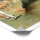 De lichtjes van Golf -  Golfafdruk Poster (Hoek)