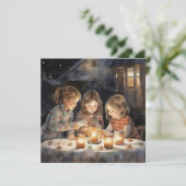 De Lichtjes van Kerstmis Verspreiden Feestdagenkaart (Staand voorkant)